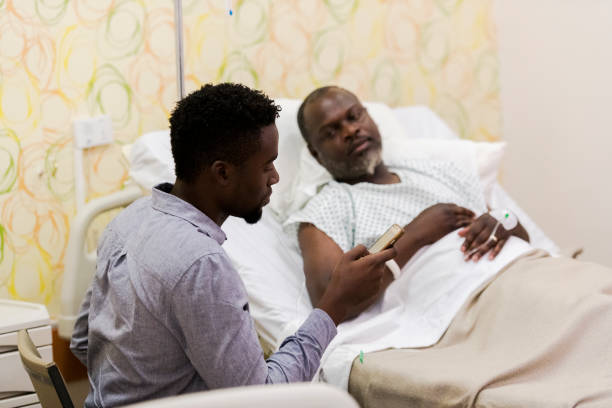 Son gambling online using phone in hospital ward Son gambling online using phone in hospital ward